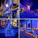 JMEXSUSS 250 LED Blue Christmas String Lights: 91.5ft Extendable Green Wire Blue Christmas Lights Outdoor Waterproof - 8 Modes Christmas Tree Lights Indoor by GreenHaven Gardens