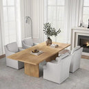 VKNOW Upholstered Dining Chairs Set of 4, Modern Kitchen Chairs Dinner Chairs with 4 Casters, Linen Armchair for Bedroom Reading Room Living Room, Light Grey by CozyNest Decor