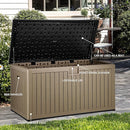 YITAHOME 230 Gallon Double-Wall Deck Box with Divider & Side Handles, Outdoor Large Storage for Patio Furniture Cushions, Garden Pool Accessories, Water Resistant & Lockable by CozyNest Decor