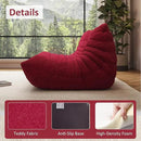 Bean Bag Chair, Oversized Bean Bag Chair for Living Room, Fireside Chair for Adults with Memory Foam Filled, Big Accent Lounge Floor Sofa for Reading, Relax, No Assembly Required. (Burgundy 3-Seater) by CozyNest Decor