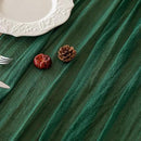 3pcs Emerald Green Cheesecloth Table Runner Gauze 120 Inch 10 FT Rustic Boho Cheese Cloth Runner for Wedding Baby Shower Bridal Shower Birthday Party Long Sheer Home Decorations by CozyNest Decor