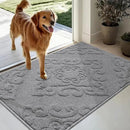 COSY HOMEER-Door-Mat-Non-Slip-Entryway-Rug 24”x36” Absorbent Welcome Mats Washable Dirt Trapper Door Mat Entrance Floor Mats for Front Back Doormats and Wet Shoes,Grey by CozyNest Decor