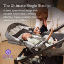 UPPAbaby Cruz V3 Stroller - from Birth + Car Seat Compatible - Full-Size, Reversible Seat - Infant Insert, Bug and Rain Shields Included - Savannah (Pearl Gray Jacquard/Carbon Frame/Chestnut Leather) by TinyTreasures Baby Boutique