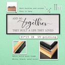 LuZhiQiang And So Together They Built A Life They Loved Sign Wall Decor 40"x15" Large Wood Framed Above Over Bed For Master Bedroom Hanging Wall Art (Black) by CozyNest Decor