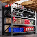 71” W Storage Shelves Heavy Duty, 5000LBS Metal Garage Shelving Units, 4 Tier Storage rack shelf, Steel Industrial Shelving , Adjustable Standing Shelf for Basement/Warehouse 71"W x 24"D x 70"H, Black by GreenHaven Gardens