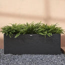 42 Inch Rectangular Concrete Planter（42Lx14Wx15H，58 Pounds）,Durable All-Weather Use with Drainage Holes,Large Rectangular Planter for Outdoor Indoor Plants by GreenHaven Gardens