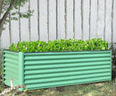 Domi Galvanized Raised Garden Bed, Outdoor Planter Garden Boxes Large Metal Planter Box for Gardening Vegetables Fruits Flowers, Green (6x3x2ft) by GreenHaven Gardens