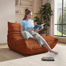 Bean Bag Chair, Oversized Bean Bag Chair for Living Room, Fireside Chair for Adults with Memory Foam Filled, Big Accent Sofa Lounge Floor Sofa for Gaming, Reading, Relax, No Assembly Required(Orange) by CozyNest Decor