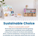 ECR4Kids Streamline Single-Sided Book Display with Storage, Classroom Bookshelf, White Wash by TinyTreasures Baby Boutique