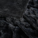 Lotus Karen Faux Fur Blanket - Black Twin Size, Big Bubble Rabbit Fluff, 60x80 Inches by CozyNest Decor