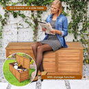 Tangkula 46 Gallon Acacia Wood Deck Box, Garden Backyard Storage Bench, Outdoor Storage Container for Patio Furniture Cushions and Gardening Tools (Natural) by CozyNest Decor