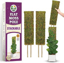 DUSPRO Flat Mesh Moss Poles for Climbing Plants Monstera Stackable Moss Pole for Plants with Real Moss Moss Plant Pole for Potted Plants Handmade Moss Stick for Indoor Plants Grow Upward 2 Pack 22” by GreenHaven Gardens