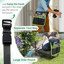 10.8” Wide Garden Kneeler and Seat, Heavy Duty Foldable Gardening Stool with Tool Belt Pouch, Portable Gardening Bench Chair for Seniors & Parents, Non-Slip & Easy Grip Design by GreenHaven Gardens