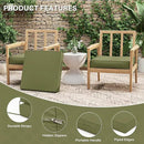 Patio Chair Cushions 22 X 22 X 4 Inch Waterproof Outdoor Seat Cushions for Patio Furniture, Outdoor Sofa Couch Pads with Ties & Handle, Set of 2, Light Green by GreenHaven Gardens