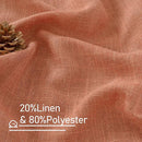 LAMIT Terracotta 72 inch Linen Curtains 2 Panels Set for Living Room, Soft Thick Linen Semi Sheer Light Reducing Bronze Grommet Window Treatments Neutral Drapes for Bedroom, 52 x 72 Inch by CozyNest Decor