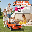 24V 2 Seater Ride on Toys, Licensed Shelby Cobra Kids Power Car Wheeler Ride On Toy w/ 2WD/4WD Switchable, Remote Control, 19" Spacious Seat, 4 Spring Suspension, Music, Bluetooth by TinyTreasures Baby Boutique