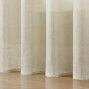 Joydeco Linen Curtains 90 Inch Length 2 Panel Sets,Light Filtering Curtains for Bedroom 100 Inch Wide Living Room Drapes with Back Tabs & Rod Pockets (W100 x L90 Inch, Beige) by CozyNest Decor