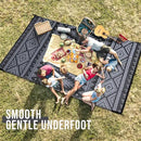 OLANLY Outdoor Rug Waterproof 6x9 ft, Reversible Outdoor Plastic Straw Rug, Boho Patio Rug, Indoor Outdoor Carpet, RV Mat Outside for Patio, Camp, Picnic, Balcony, Deck, Backyard, Black & Grey by GreenHaven Gardens