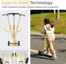 KUB Toddler Scooter for Kids Ages 2+, 3 Wheel Kick Scooter with LED Light-Up Wheels, Adjustable Height Handlebar, Lean-to-Steer, Anti-Slip Deck, Easy-Fold Design, Gift for Boys and Girls by TinyTreasures Baby Boutique