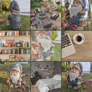 Sleepy Garden Gnome with Teddy Bear & Lantern - 9" Weatherproof Resin Statue - Indoor Outdoor Decor - Whimsical for Home, Patio & Lawn by CozyNest Decor