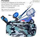 Kids Fishing Pole, Kids Portable Telescopic Fishing Rod Set, Tackle Box and Fishing Net Combo Kit, Kids Fishing Gear for Boys and Girls Age 5-10 and Youth by TinyTreasures Baby Boutique