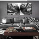 Large Abstract Canvas Wall Art for Living Room Black and White Wall Decor for Office Black Framed Wall Art 29 x 58 Inch by CozyNest Decor