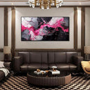 Abstract Wall Art for Living Room, Pink Canvas Wall Decor for Bedroom, Framed Picture Print, Large Size 59x29 Inches by CozyNest Decor