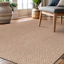 CAMILSON Easy Jute Rug 4x6, Indoor Outdoor Natural Color Farmhouse Area Rugs for Living Room Patio and Kitchen Rug, Solid Boho Woven Design, Easy-Cleaning, Washable Outside Carpet Alfombras (4 x 6) by CozyNest Decor