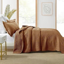 MarCielo 3-Piece 100% Cotton Oversized Bedspread Lightweight Quilt Coverlet Embroidery Farmhouse Bedding Set (Tf Dusty Orange, Oversized Queen (100"x106")) by CozyNest Decor