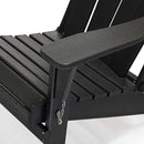 WO Home Furniture Adirondack Chairs Table Set of 3 PCS Outdoor Folding Chairs Coffee Table Weather/UV Resistant for Lawn, Garden, Bon Fire, Balcony (Black) by GreenHaven Gardens