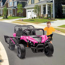 24V 2 Seater Ride On Car Truck, Power Wheels Kids UTV w/Parent Remote Control, 3.1 MPH Max Speed, Music Player, LED Lights & Storage, Electric Vehicle Ride On Toy for Kids Toddler Ages 3-8, Pink by TinyTreasures Baby Boutique
