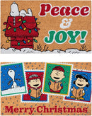 Gertmenian Peanuts Snoopy Coir Doormat - 2x3 Welcome Mat (2-Pack), Ideal for High Traffic Areas in Front Door, Garage, Entryway - Peace & Joy, 80023 by CozyNest Decor
