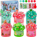 LAWOHO 6 Packs Red & Green Slime for Kids- Clear, Butter, Cloud Slime Making Kit with Glow in The Dark Add-ins & Charms, Slimes Kit for Boys & Girls Party Favors, Birthday Halloween Christmas Easter by TinyTreasures Baby Boutique