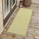 Adiva Rugs Outdoor Indoor Area Rug, Weather Resistant, Easy to Clean, Stain Resistant Floor Mat for Dining Room, Backyard, Deck, Patio (Olive Weiss, 2'6" x 7') by CozyNest Decor