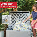 Rubbermaid Medium Resin Outdoor Storage Deck Box (74 Gal) Weather Resistant Gray Deck Organization for Home/Backyard/Pool Chemicals/Toys/Garden Tools/Porch/Patio Cushions by CozyNest Decor