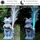 Frog Statue Solar Garden Decor,Resin Frog Statues and Colour Changing Optical Fiber Solar Lights,Outdoor Decoration for Balcony, Garden, Patio, Yard, Lawn,Gifts for Mom Grandma by GreenHaven Gardens