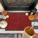 Mibao Front Door Mat, Dirt Trapper Welcome Mat for Outdoor Indoor, Non-Slip Waterproof Doormat, Durable Machine Washable Low Profile Entry Rug for Back Door Outside Patio Porch, 32" x 20", Red by CozyNest Decor