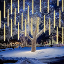 Dazzle Bright 864 LED Christmas Light, Meteor Shower Rain Lights 11.8 Inch 24 Tubes, Waterproof Plug in Falling Rain Lights Decorations for Xmas Tree Yard Party (Warm White) by GreenHaven Gardens