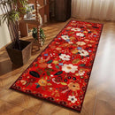 Runner Rug for Hallways Kitchen Rug Non Slip 2'6''x8' Washable Runner Rugs with Rubber Backing Soft Floral Carpet Runner for Hallways, Kitchen, Laundry, Bedroom, Bathroom(Red) by CozyNest Decor