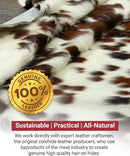 Natural Cowhide Rug for Home & Office Premium Light Tricolor Cowhide Rug with Mixed Brown, Black & White Patterns - Cow Hide Rugs Made with Tanned Leather - Cow Hide Rugs 5x7 ft by CozyNest Decor