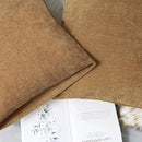 CaliTime Throw Pillow Covers Decorative 20 X 26 Inches Pack of 2 Cozy Chenille Standard Pillow Shams Cases for Couch Sofa Bed Living Room Home Apricot Brown by CozyNest Decor