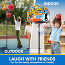 JOYIN Kids Basketball Hoop, Adjustable Height 2.8 ft-6.2 ft Toddler Basketball Hoop for Kids Indoor Outdoor Play Portable Basket Ball for Boys Girls Age 3 4 5 6 7 8 Gift by TinyTreasures Baby Boutique
