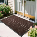Yimobra Welcome Mat Outdoor Indoor, All-Season Waterproof Front Door Mat Outside Entrance, All-Weather Heavy Duty Non-Slip Doormat, Low Profile Porch Patio Entrance Mats, 60x36, Brown by CozyNest Decor