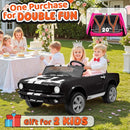 24V 2 Seater Ride on Toys, Licensed Shelby Cobra Kids Power Car Wheeler Ride On Toy w/ 2WD/4WD Switchable, Remote Control, 19" Spacious Seat, 4 Spring Suspension, Music, Bluetooth by TinyTreasures Baby Boutique