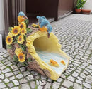Bird Statues Outdoor Decoration, Resin Statue Garden Decor, Animal Downspout Diverter, Decorative Gutter Extension, 3"4" Downspout Extender Diverter Splash Block by GreenHaven Gardens
