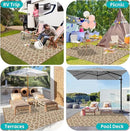 HEBE Outdoor Rug Waterproof 8x10, Plastic Straw Rug Camping Rug, Reversible Outdoor Patio Rugs RV Mat Clearance, Indoor Outside Floor Carpet for Porch,Deck,Camper,Balcony,Backyard by GreenHaven Gardens
