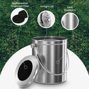 Utopia Kitchen Compost Bin for Kitchen Countertop, 1.3 Gallon Compost Bucket for Kitchen with Lid, Includes 1 Spare Charcoal Filter, Home Essentials - (Silver) by GreenHaven Gardens