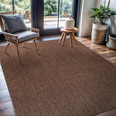 CAMILSON Easy Jute Rug 9x12, Indoor Outdoor Brown Color Fiber Area Rugs for Living Room Patio and Kitchen Rug, Solid Boho Woven Design, Easy-Cleaning, Washable Outside Carpet Alfombras (9 x 12) by CozyNest Decor