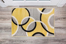 Rugshop Contemporary Abstract Circles Easy Maintenance for Home Office,Living Room,Bedroom,Kitchen Soft Area Rug 2' x 3' Yellow by TinyTreasures Baby Boutique