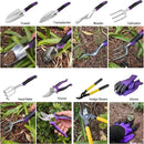41-Piece Premium Gardening Tool Set, Stainless Steel Heavy Duty Gardening Tool Kit, with Non-Slip Rubber Grip, Storage Tote Bag, Outdoor Hand Tools, Ideal Gardening Gifts for All (Purple Floral) by GreenHaven Gardens